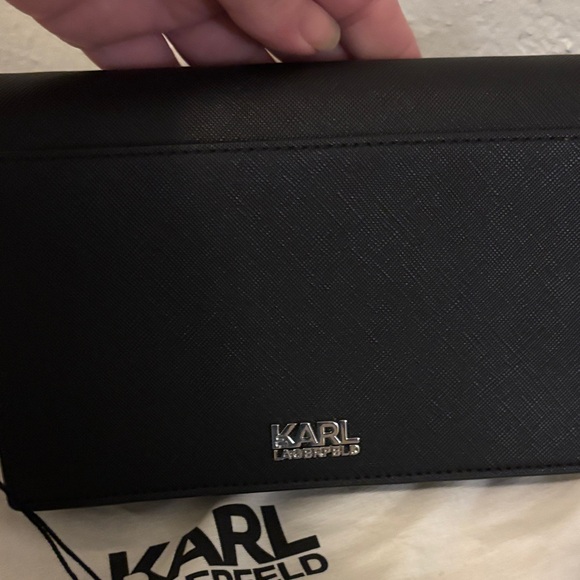 Karl Lagerfeld Black Crossbody Bag with Iconic Patch - Picture 5 of 9